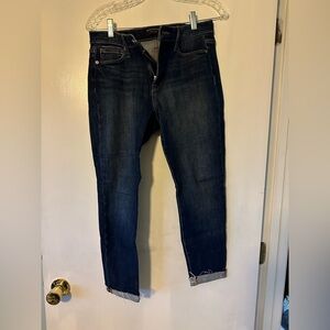 Women’s Banana Republic mid-rise skinny jeans, size 27 short.